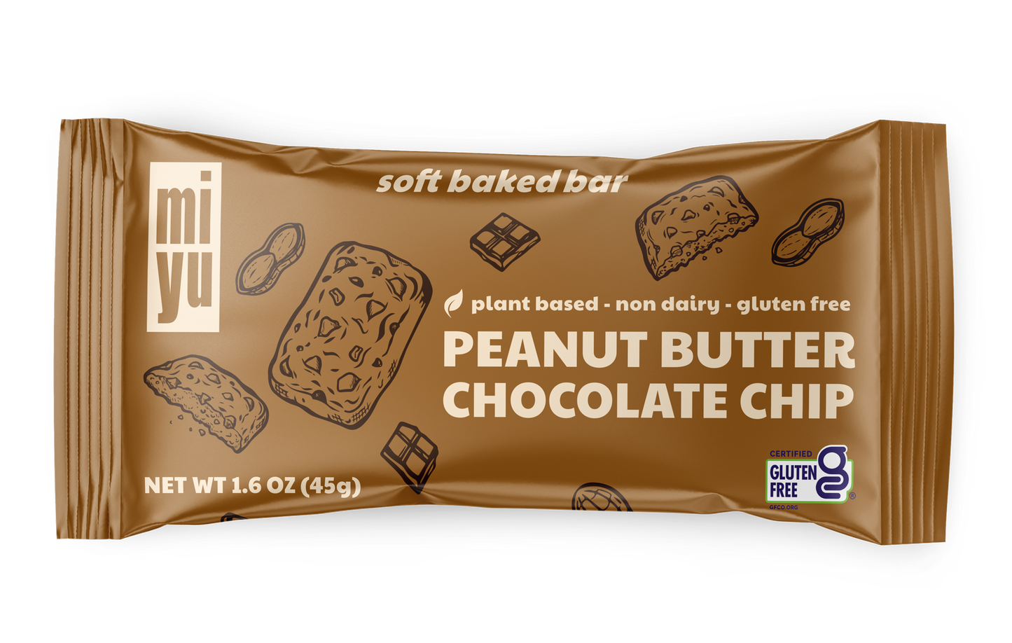 Miyu Soft Baked Bar - Peanut Butter Chocolate Chip 9 Pack