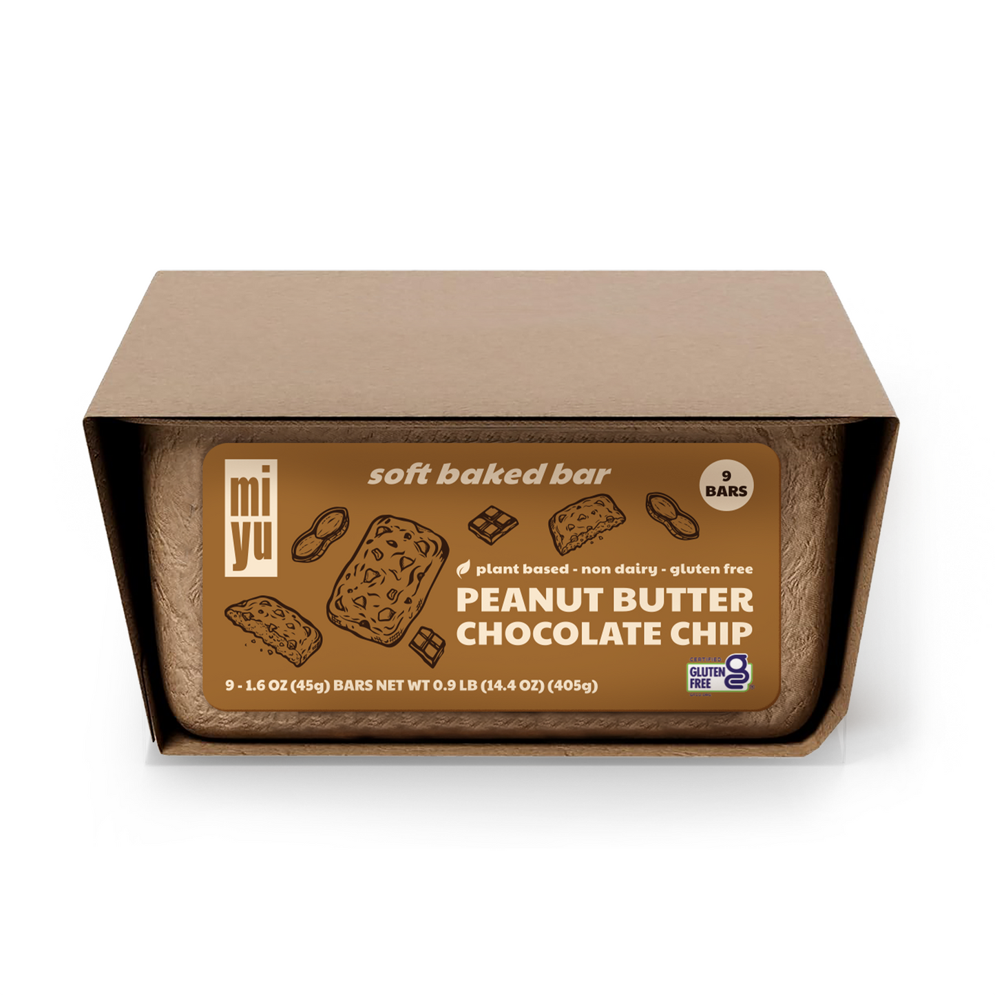 Miyu Soft Baked Bar - Peanut Butter Chocolate Chip 9 Pack